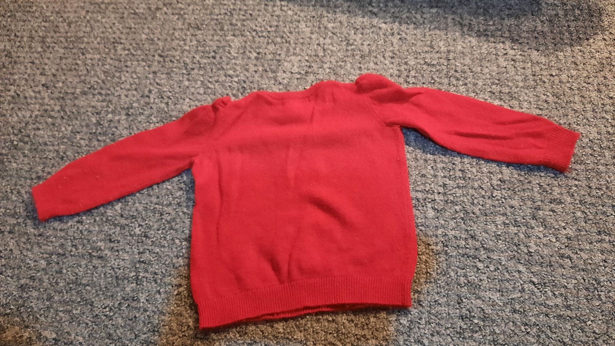 Sweter czerwony h&m cekiny serce r. 92