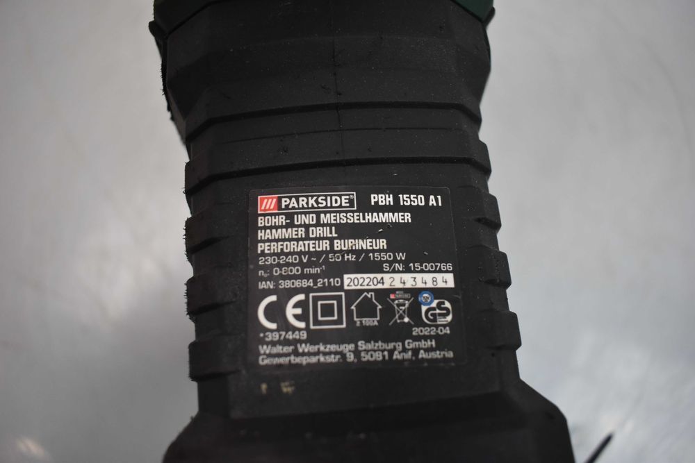 Młotowiertarka Parkside PBH 1550 A1 z udarem