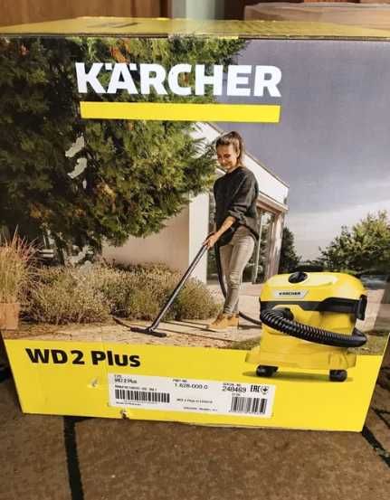 Універсальний пилосос Kärcher WD 2 Plus сухе та вологе прибирання