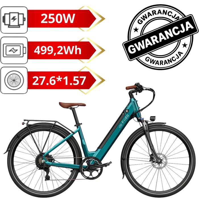 Rower Elektryczny Fiido C11 PRO 250W  499,2Wh 27,6"  Zielony Gwarancja