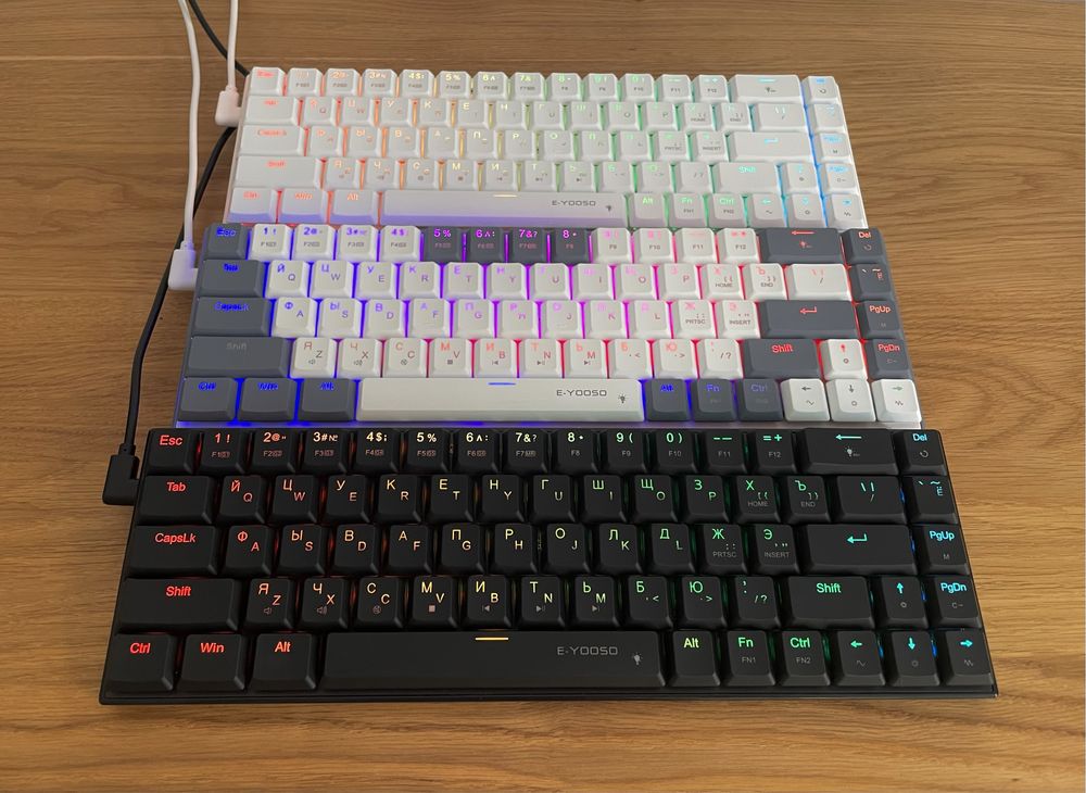 НОВІ Механічні Клавіатури E-YOOSO A68RGB (RED SWITCH)