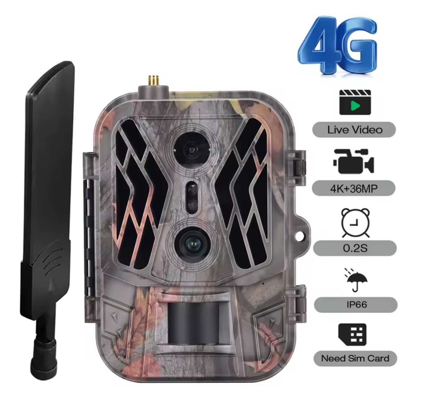 Fotopułapka Suntek HC950 Pro 4K 4G LTE , podgląd na żywo 24h