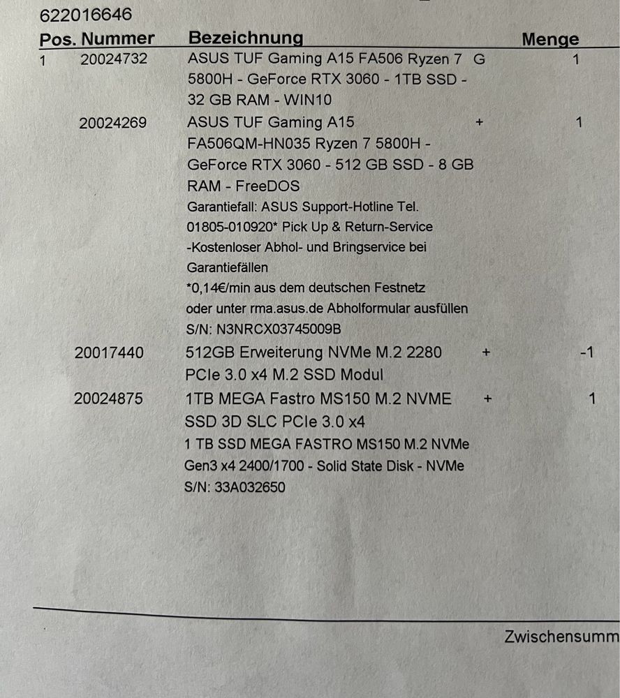 Asus Tuf Gaming Ryzen7 5800H