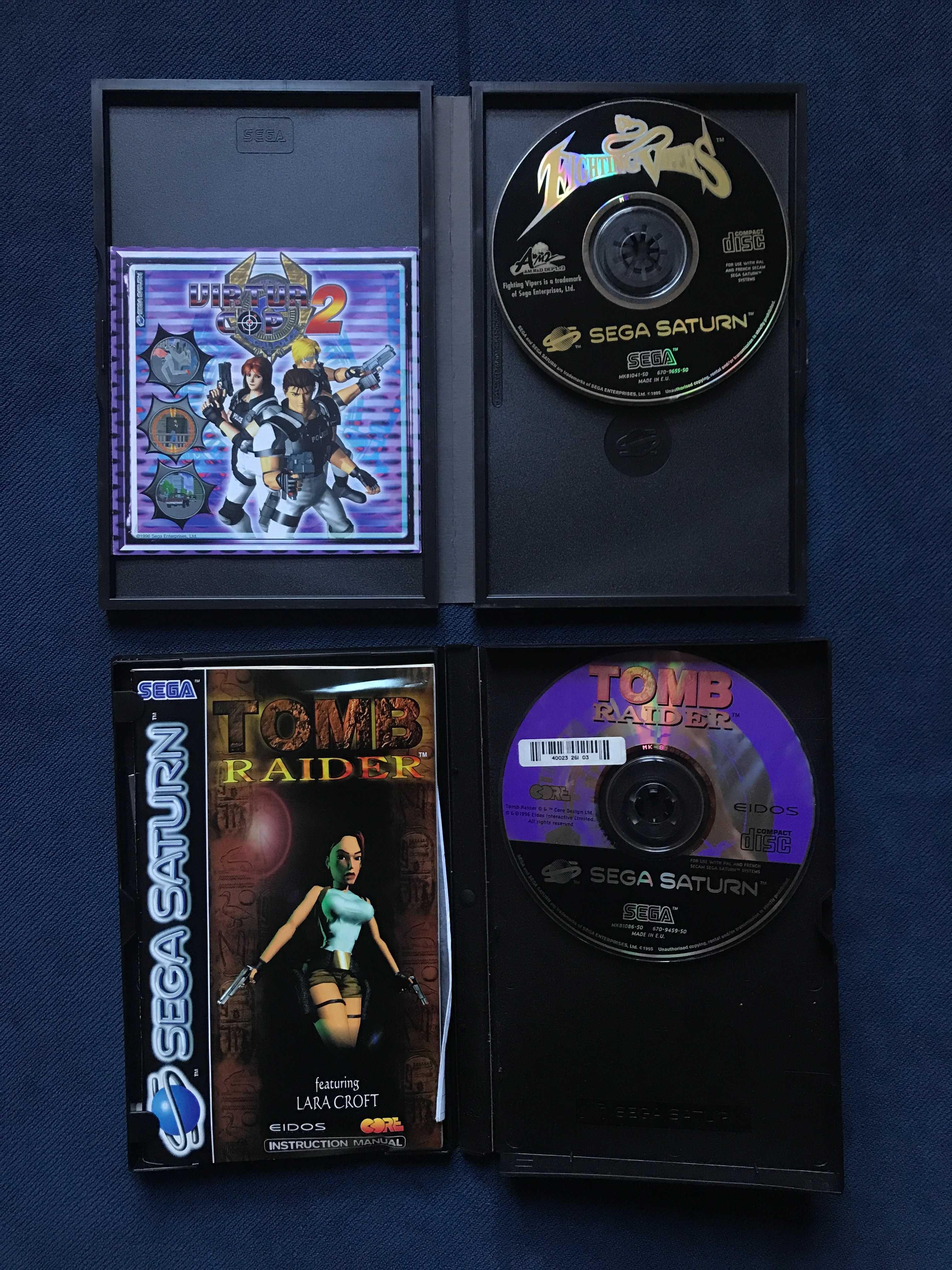 Jogos Sega Saturn - Tomb Raider e Fighting Vipers