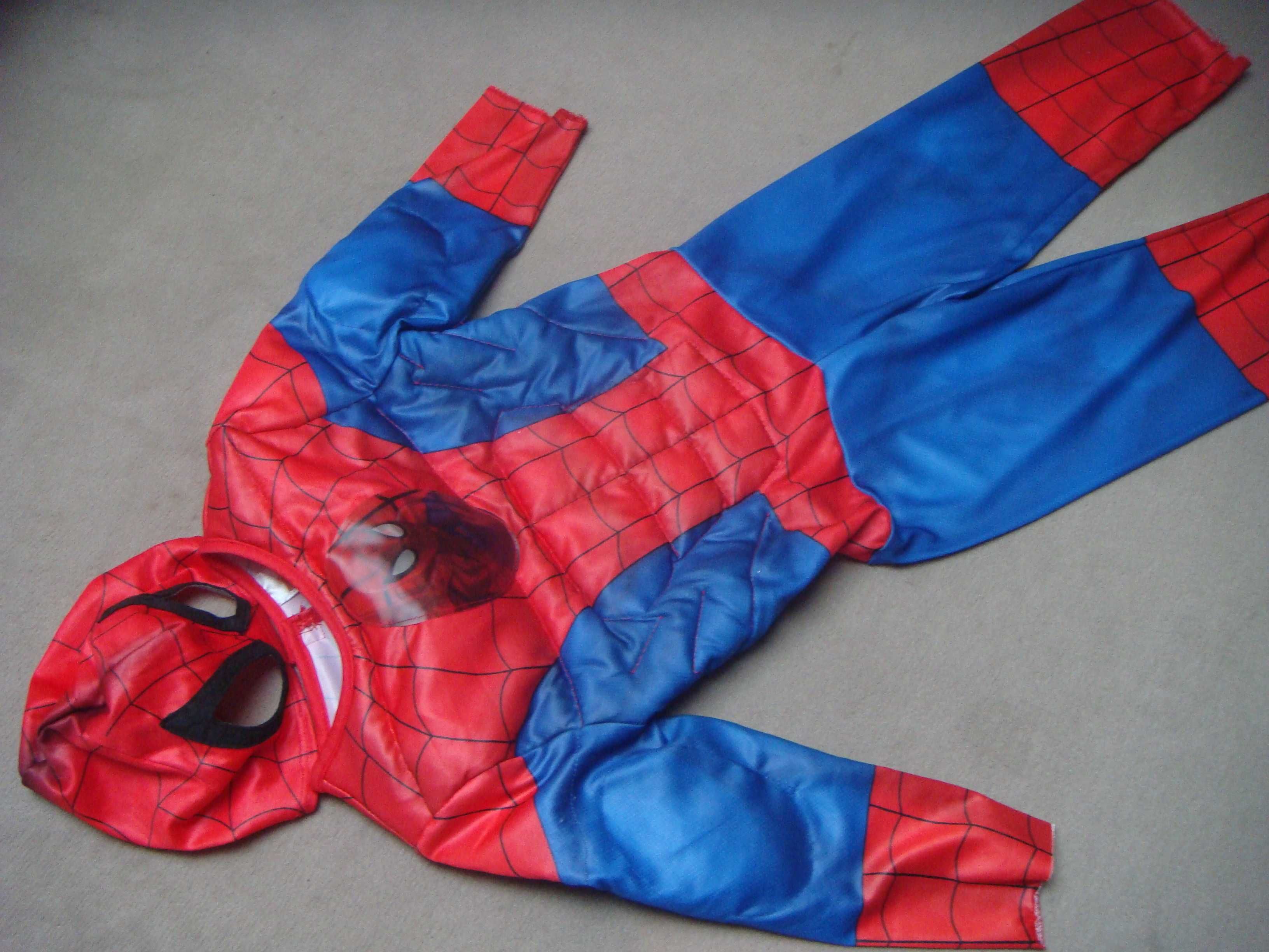 strój supermen spiderman efekt super mięśni + maska roz. 104
