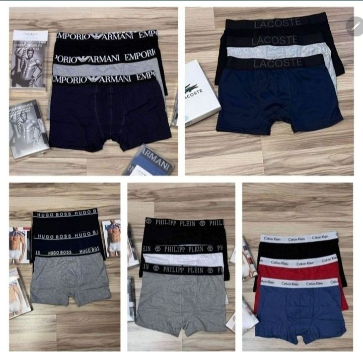HIT Bokserki Męskie 3pak Armani Hugo Tommy CK Calvin Boss