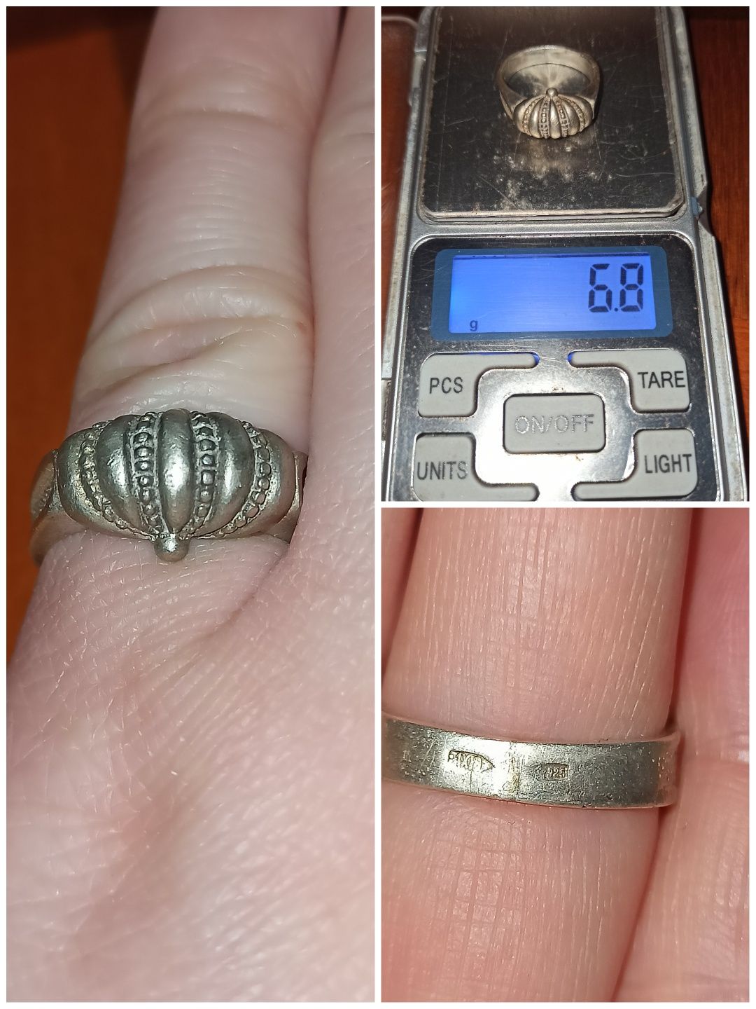 Кольцо серебрянное, 925.