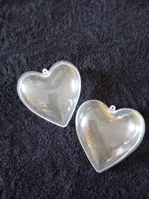 Bombki 2 szt w kształcie serca rozkładane