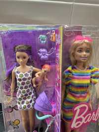 Барби няня и Барби с брекетами радужное плаье