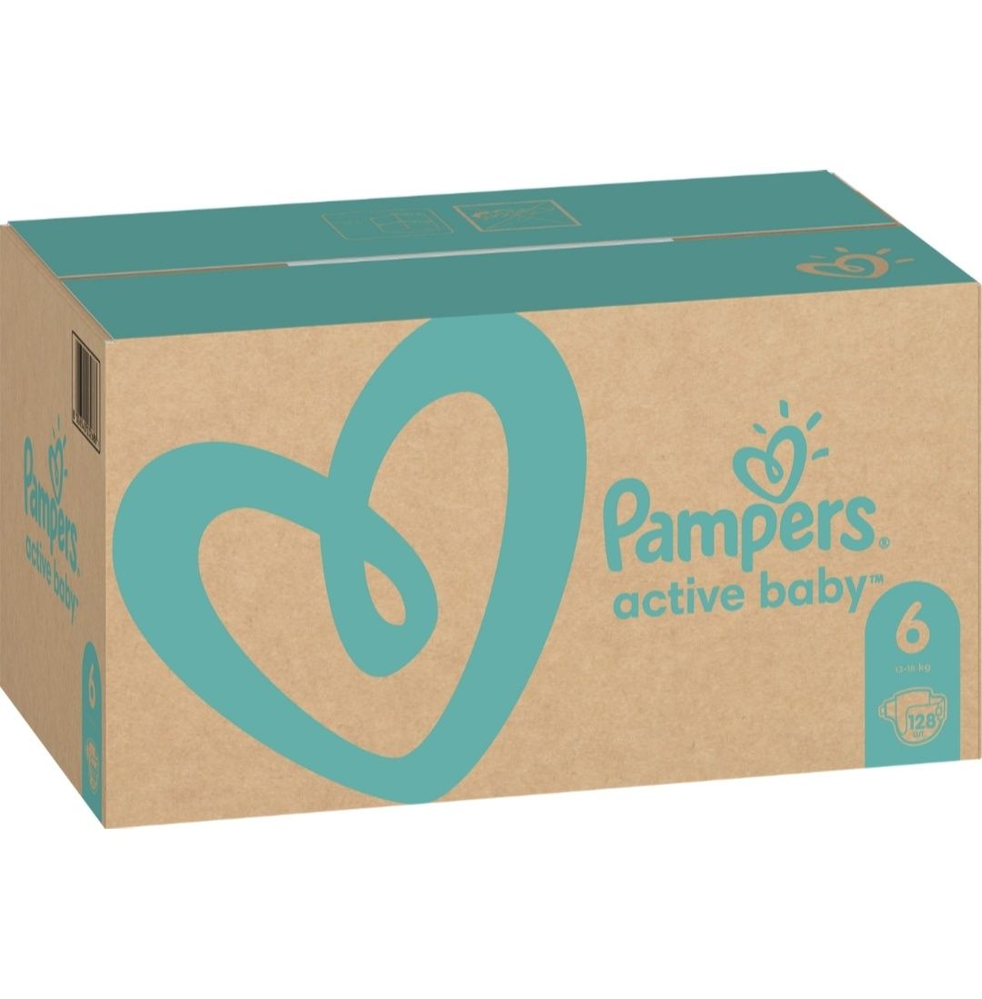 Підгузки Pampers active baby 6(128шт)Памперс, подгузники 13-18кг