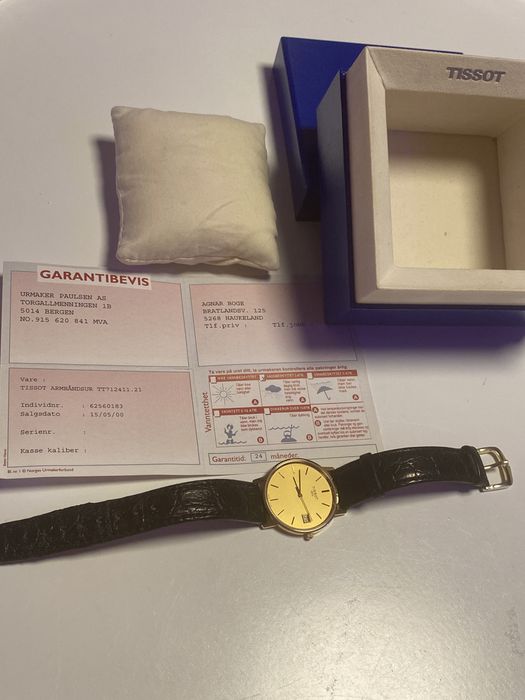 Złoty zegarek Tissot