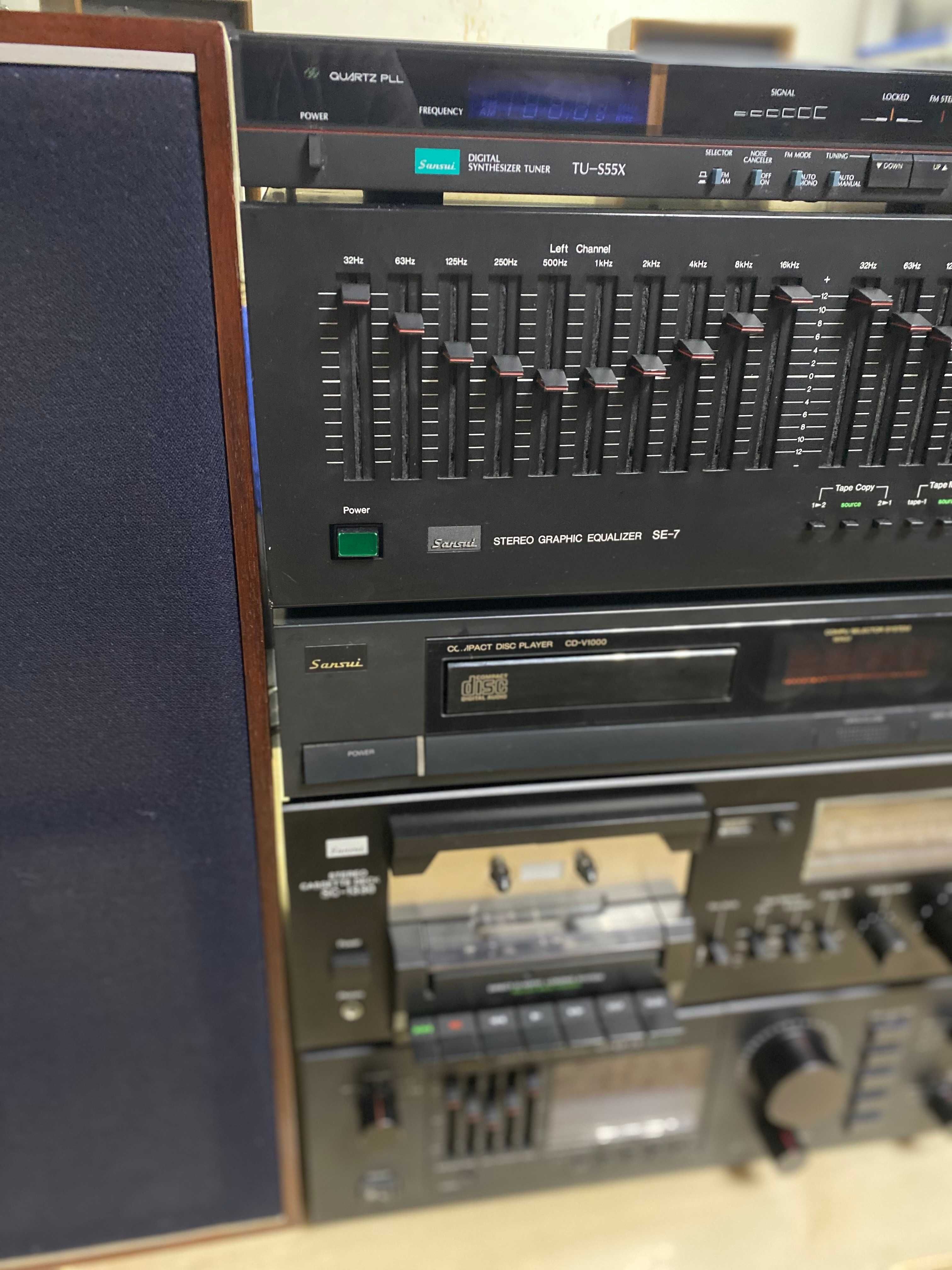 wieża Sansui plus kolumny ES200 AUD77X SC1330 CDV1000 SE7 TUS55X