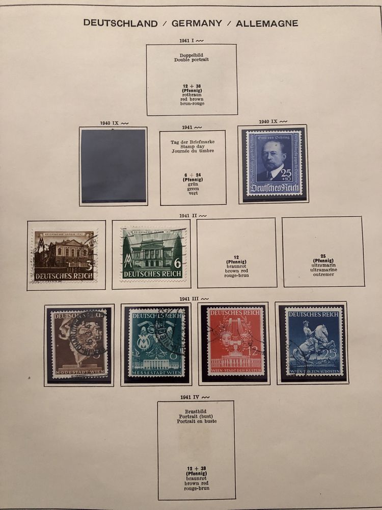 Немецкие марки 1940-1941 гг