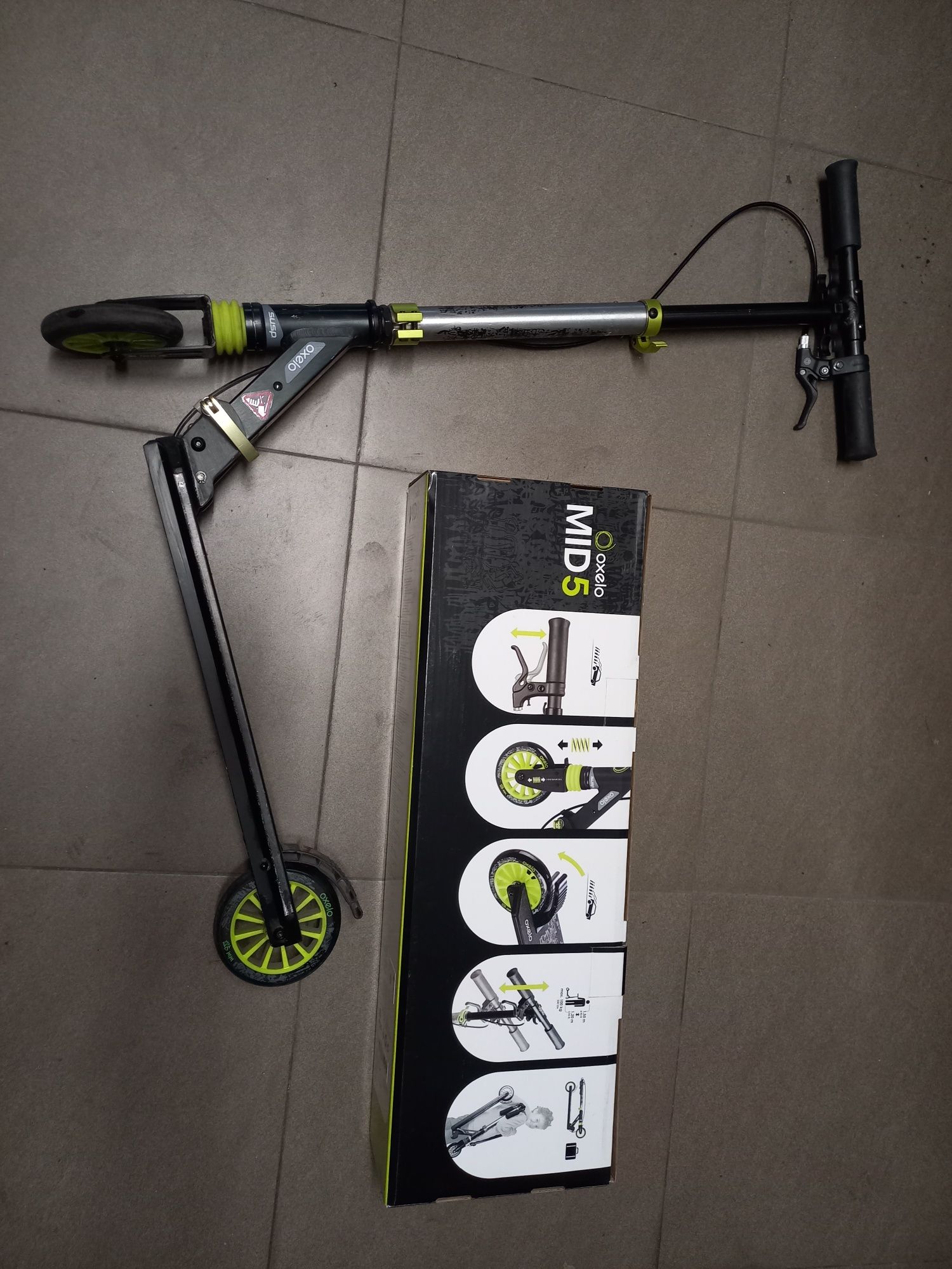 Trotinete com travão e suspensão OXELO  MID 5
