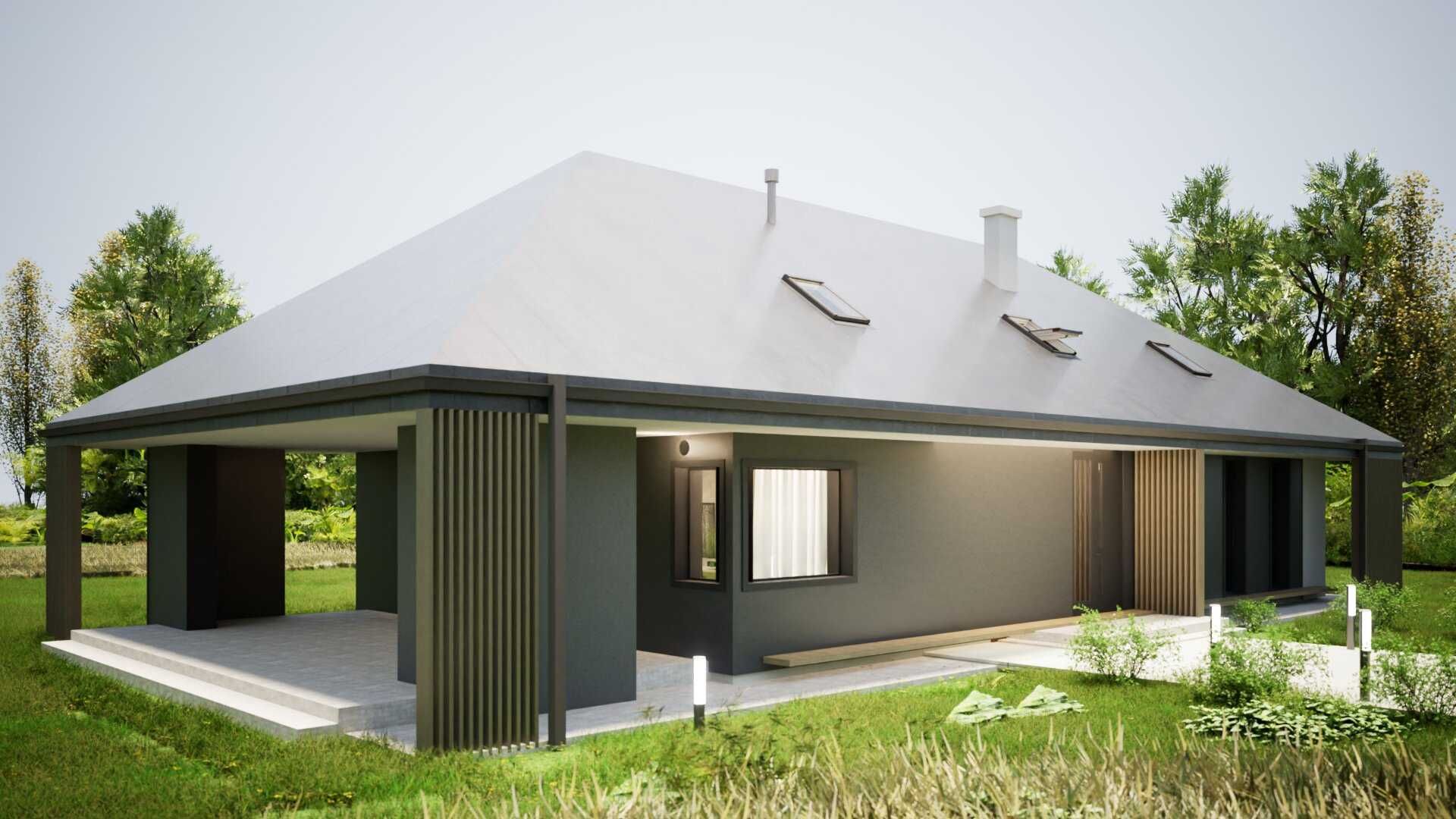 PROJEKT DOMU INDYWIDUALNY - Biuro Projektowe Architekt, projekty domów