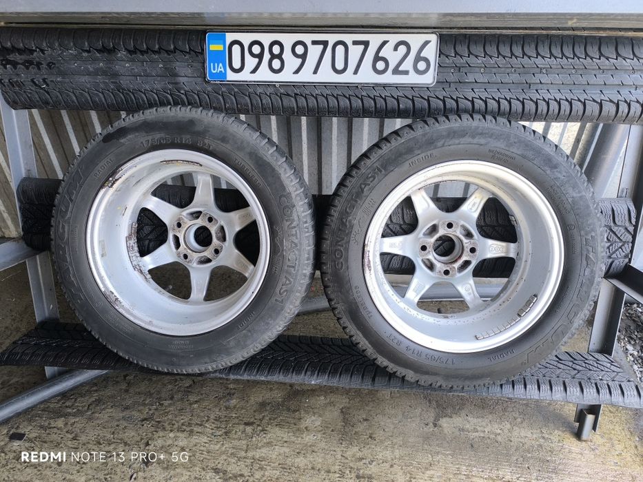 Колеса R14 4x108 6J ET37 ЦО 70.4 мм літо 175/65R14
