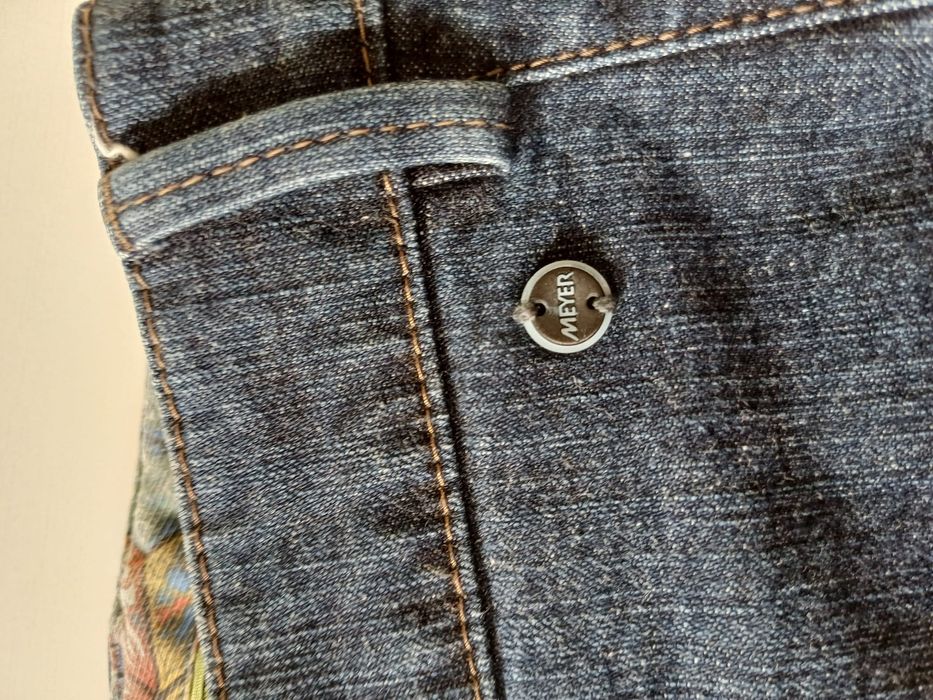 Męskie spodnie granatowy jeans Meyer rozm L.