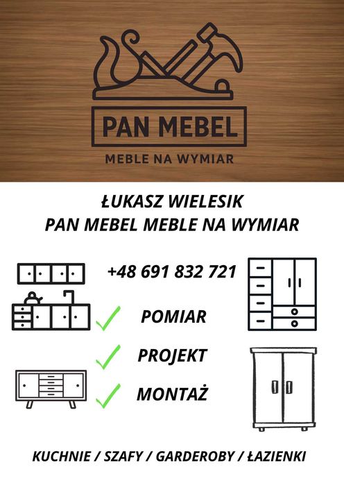 Meble na wymiar - małe i duże, stolarz zabudowy kuchnie łazienki