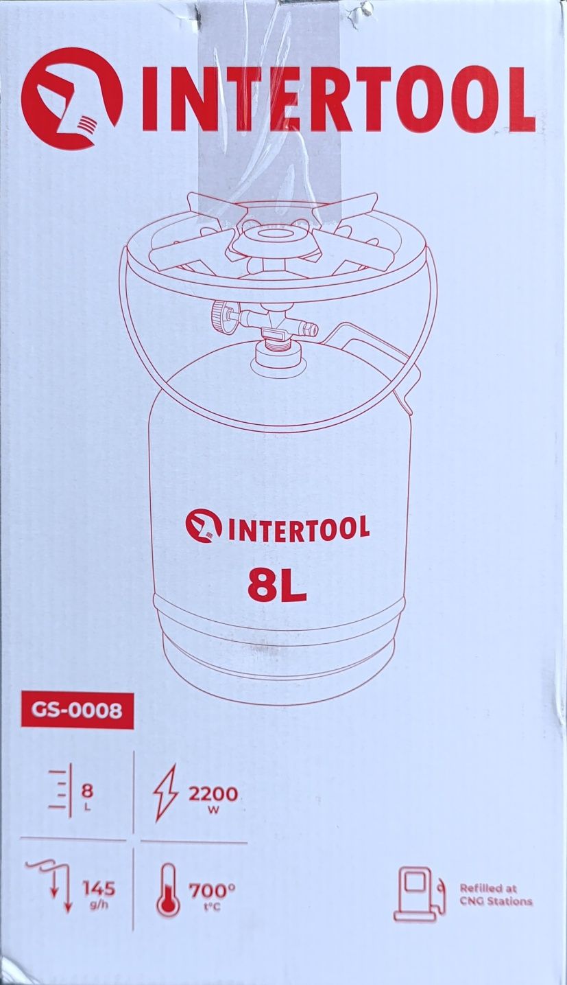 Комплект газовий кемпінговий 8 л. INTERTOOL GS-0008
