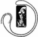 ZhinkArts Etui przezroczyste plecki do Apple iPhone X/XS + sznurek