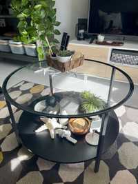 Mesa de centro redonda modelo Vittsjo do Ikea | preta/castanho - 75cm