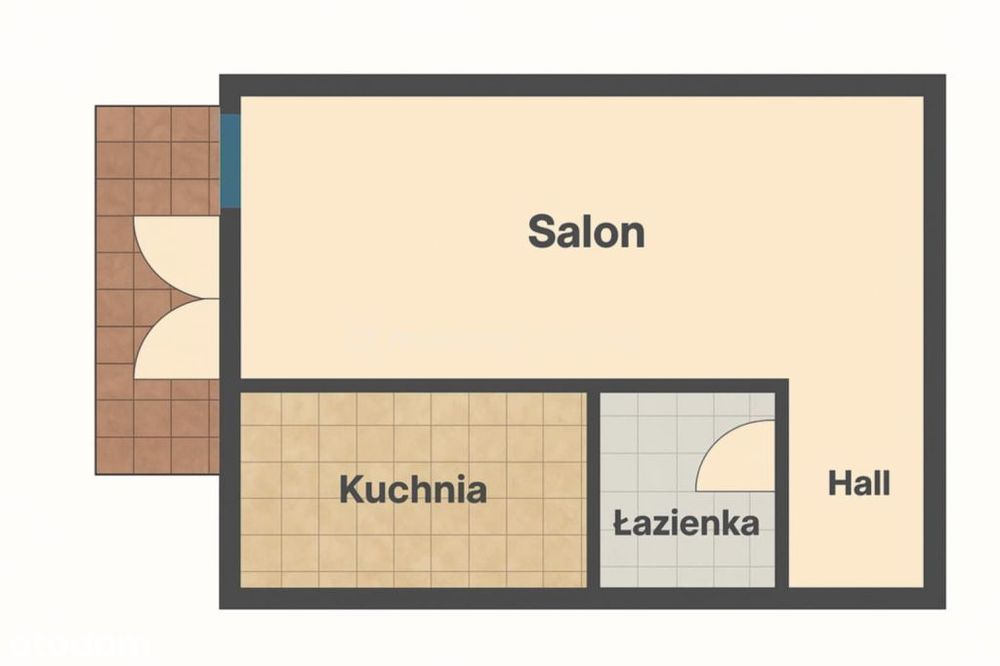 Zatorze, kawalerka z balkonem i sprzętem w cenie