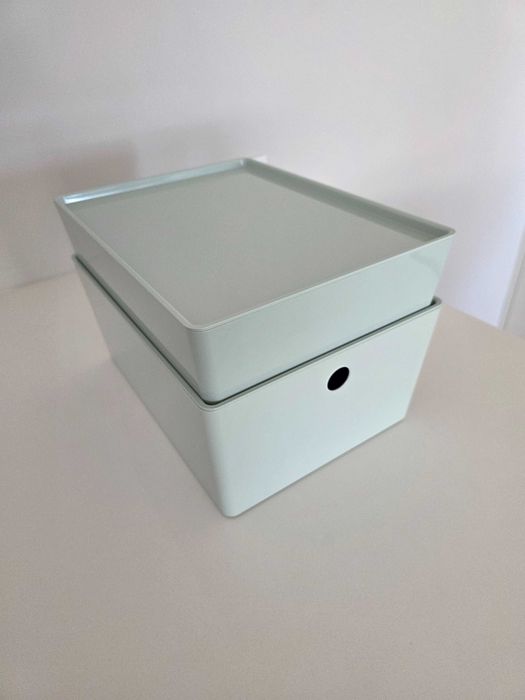 Caixas IKEA KUGGIS Verde Menta c/ Tampas - Excelente Estado