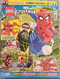 Revista Lego Spider-man 2 com carta Capitão América