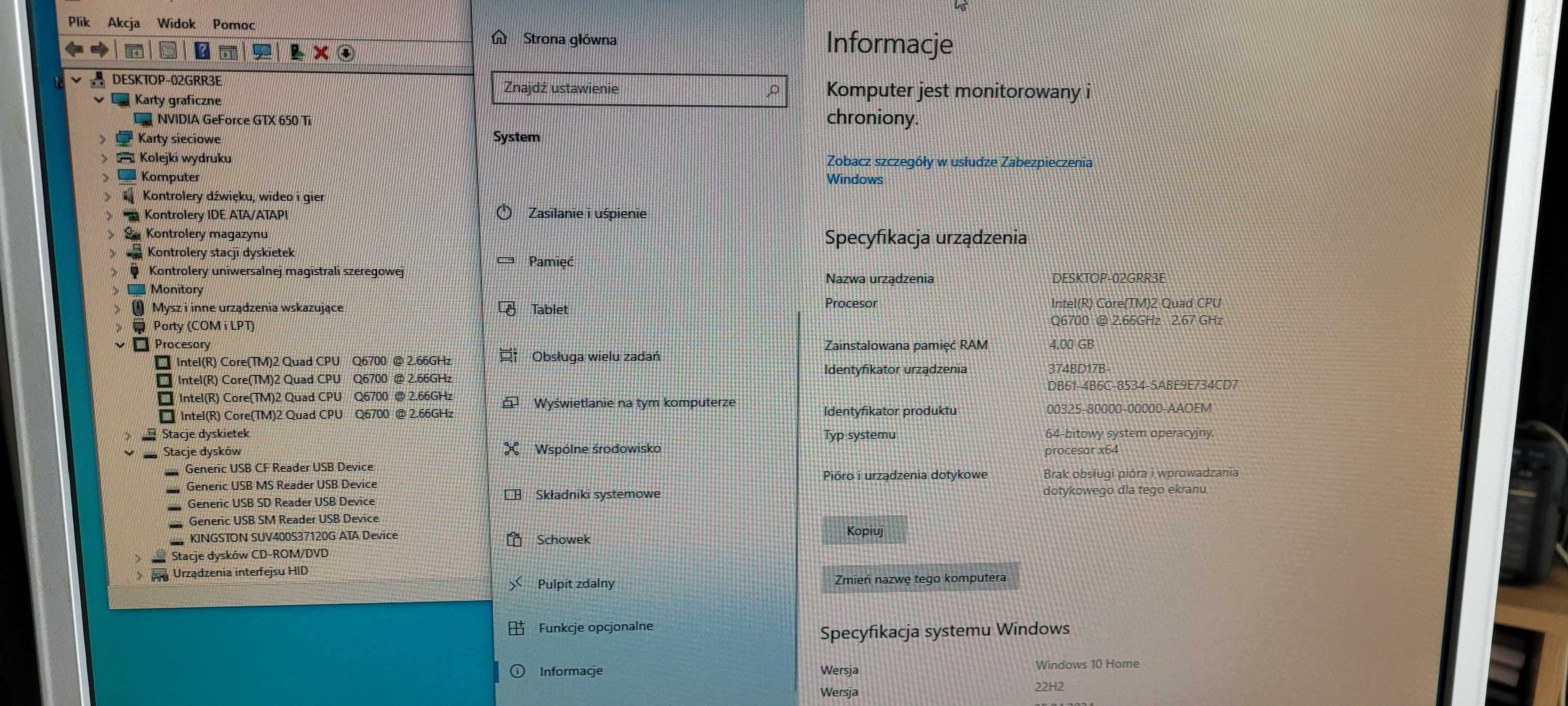 Komputer stacjonarny+głosniki Creativ 2.1 +monitor