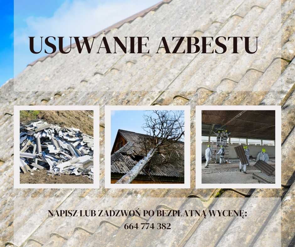 Usuwanie azbestu, odbiór eternitu z posesji, demontaż i wywóz