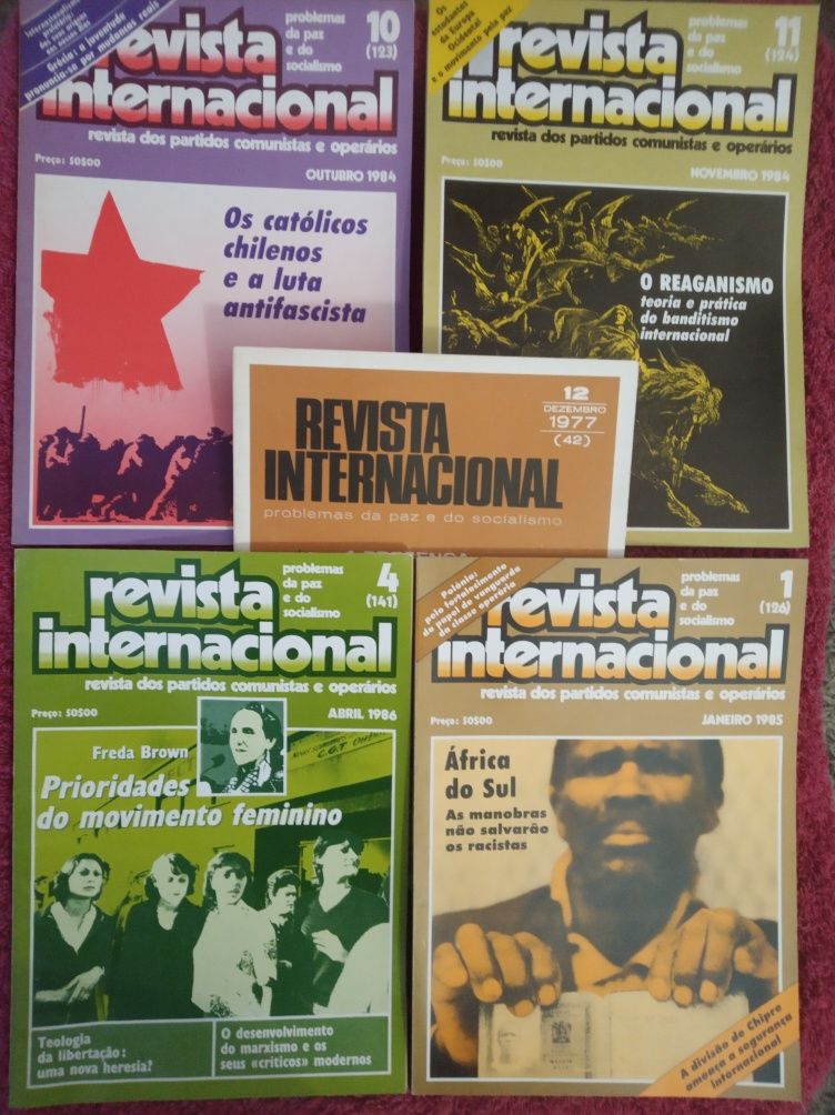40 edições da REVISTA INTERNACIONAL anos 70 e 80