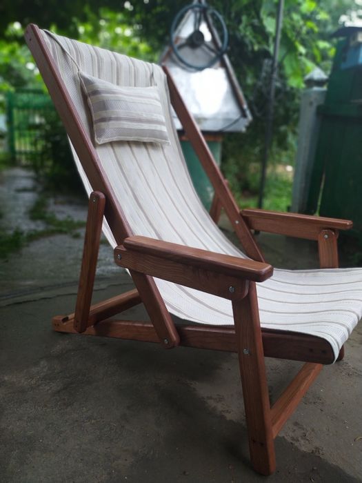 Шезлонг -крісло дерев'яне! 1500гр.