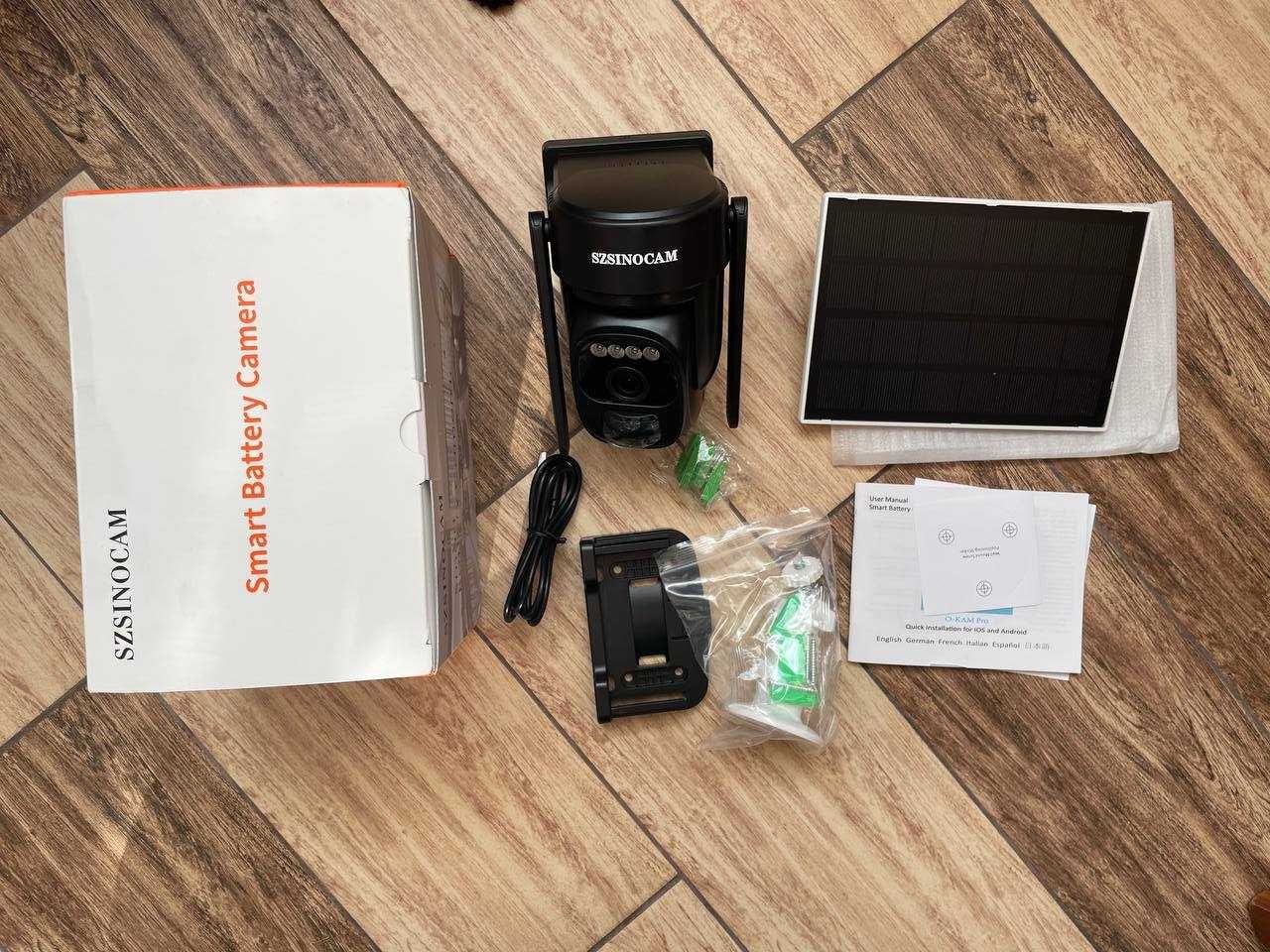 Камера WiFi акумуляторна з сонячною панеллю датчик руху нічне бачення