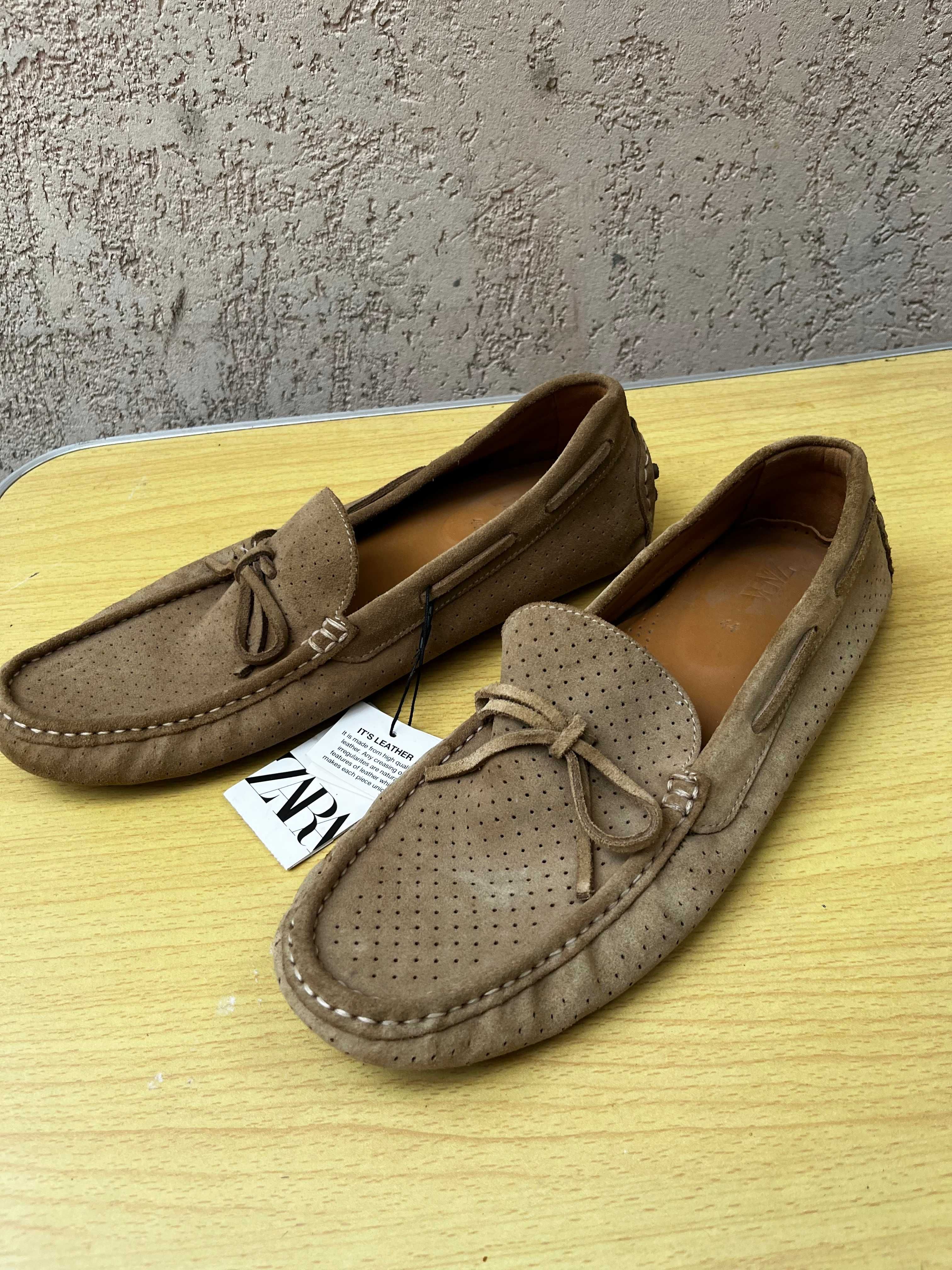 Мокасини замшеві чоловічі ZARA - 44р. Мокасины Новые.