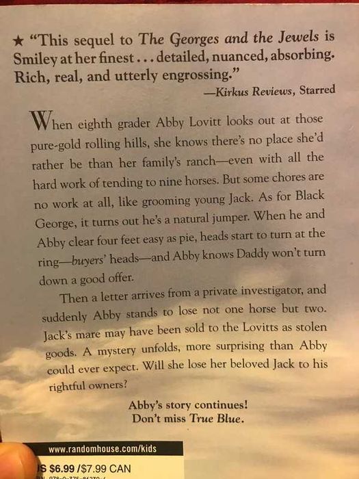 Livro/book: A good horse - Jane Smiley.