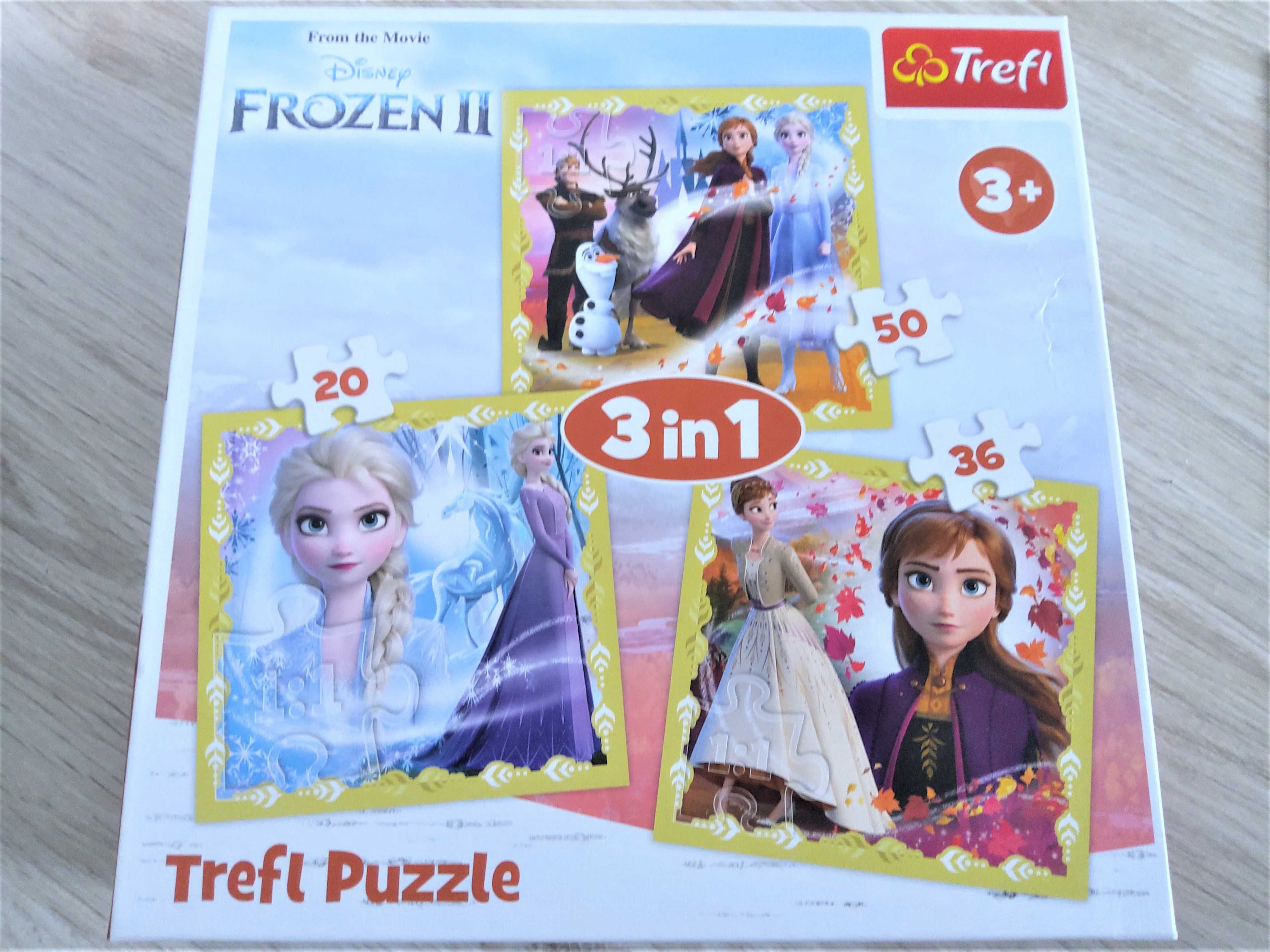 Puzzle Kraina Lodu Frozen 2 Moc Anny i Elsy 3w1