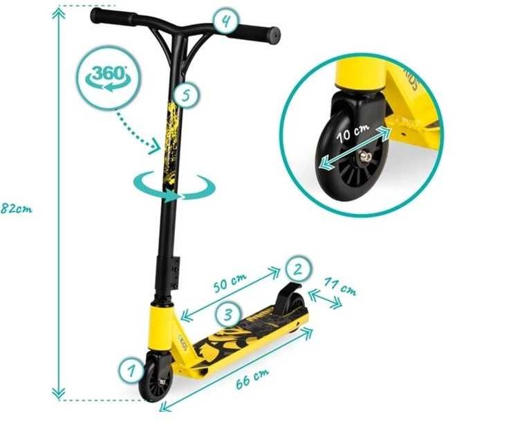 Самокат трюковий QKids Ivo Yellow