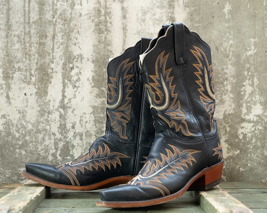 Lucchese ковбойські жіночі чоботи 9 1\2 розмір. Шкіра. Ручна робота.