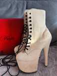 Pleaser Adore 1020 FS beż buty szklanki exotic