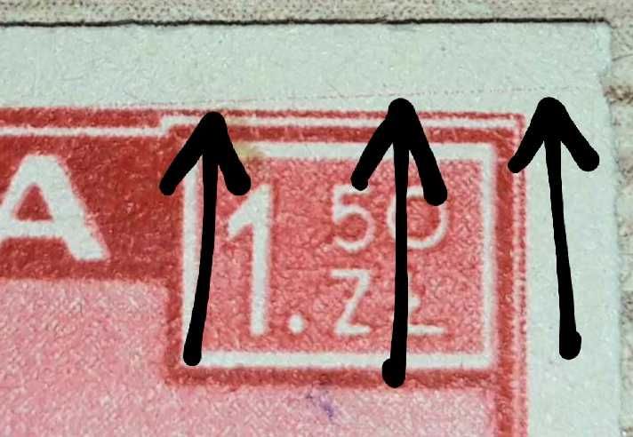 Stempel BRANICE i usterka. Znaczek pocztowy Fi 380.