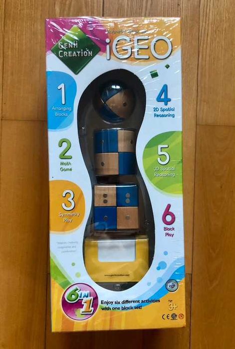 Drewniane klocki magnetyczne iGEO 24 el.