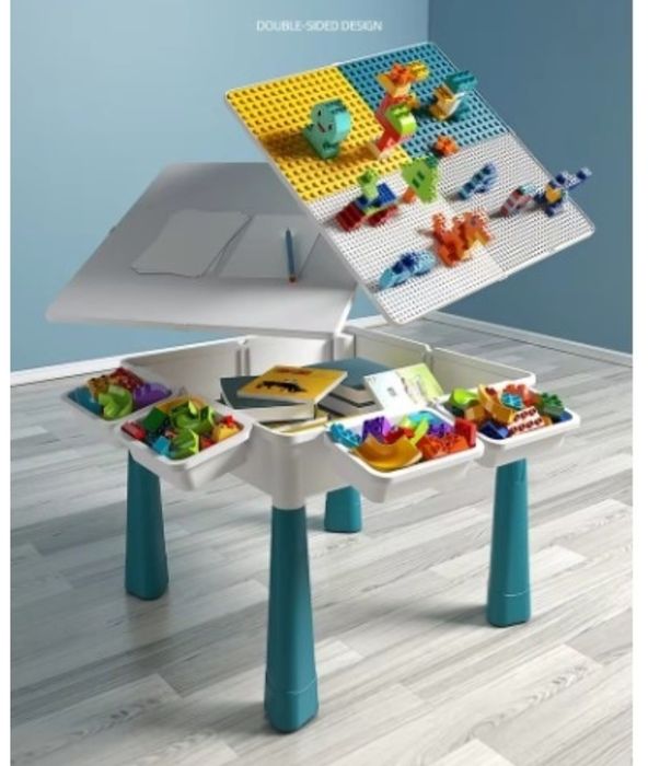 Ігровий столик - трансформер зі стільцем + конструктор