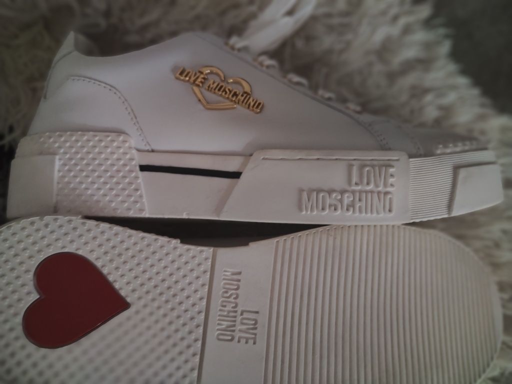 Nowe sneakersy Love Moschino,skóra, rozm.39