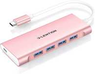 LENTION Hub USB C z 4 portami USB 3.0 i adapterem ładowania typu C
