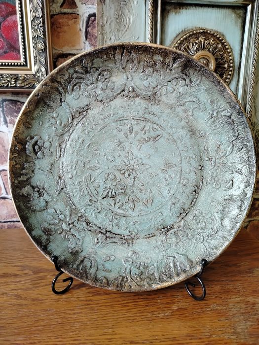 Patera, talerz ozdobny ręcznie wykonany 32 cm