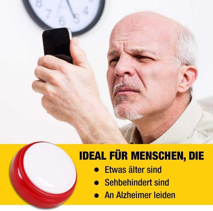 zegar mówiący z niemieckim głosem dla seniorów niedowidzących