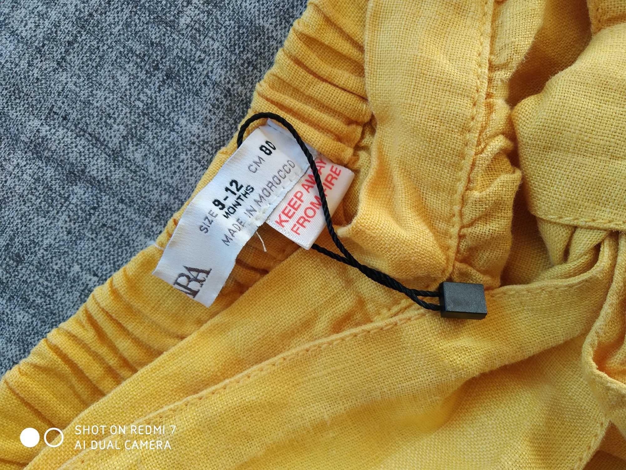 Szorty niemowlęce dla dziewczynki nowe rozm 80cm[9-12mies]Zara