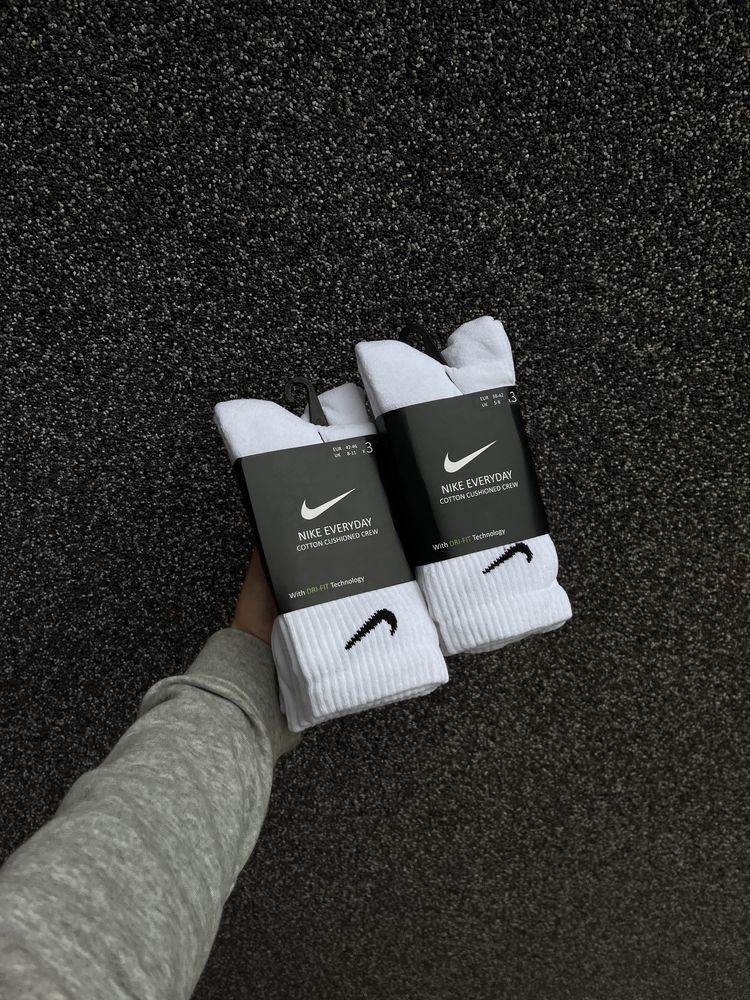 ОРИГІНАЛЬНІ Високі Шкарпетки Nike Everyday 38-42, 42-46 Всесезон