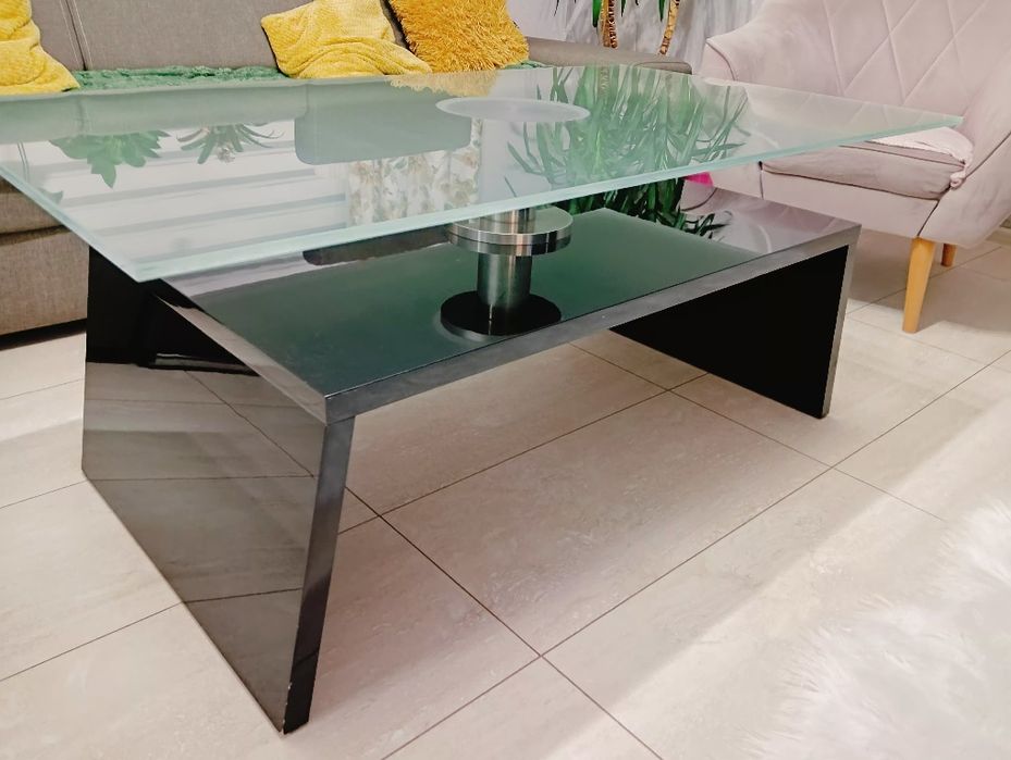 Duża ława szklana kawowa