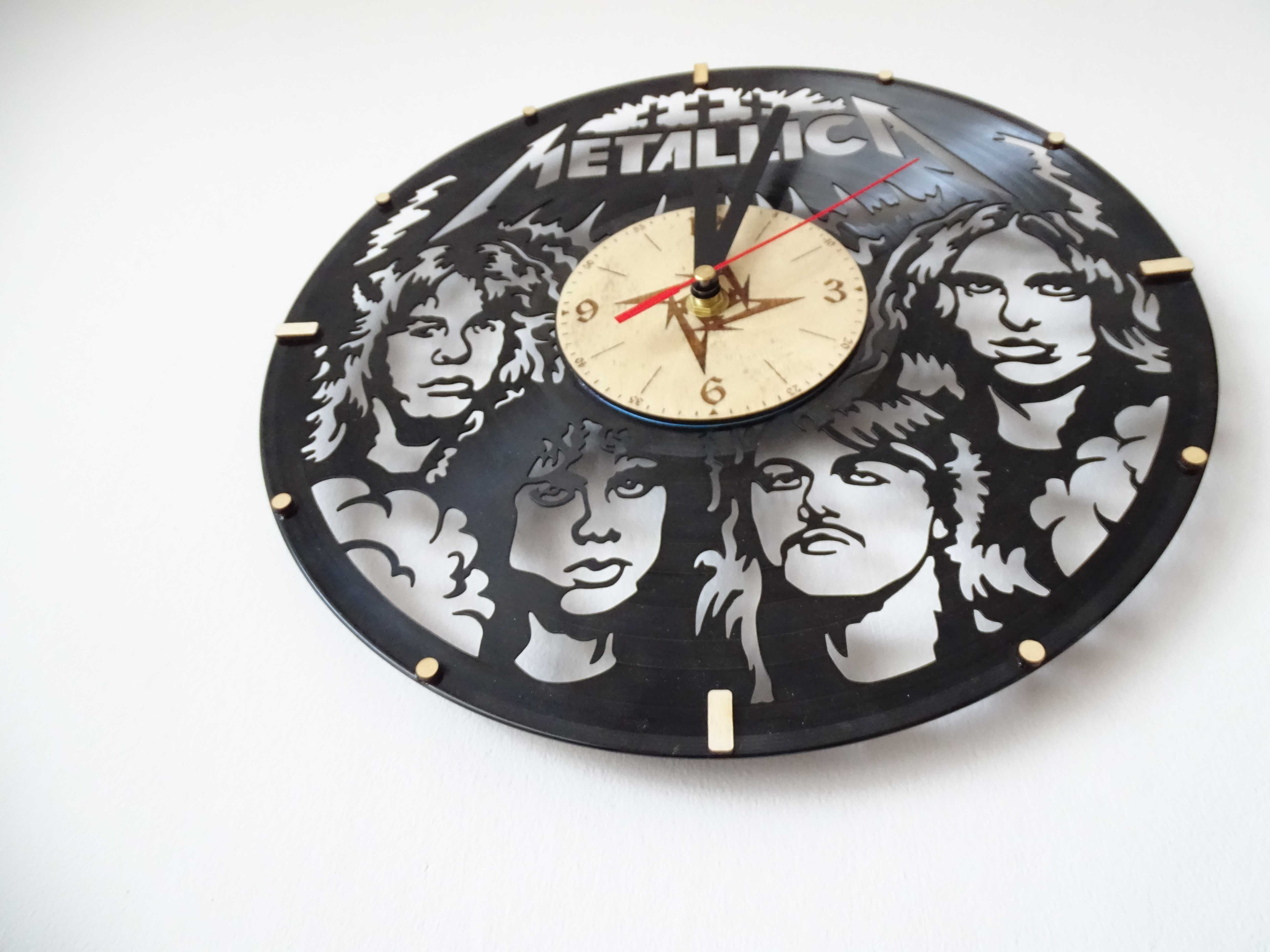 Zegar z płyty winylowej Metallica